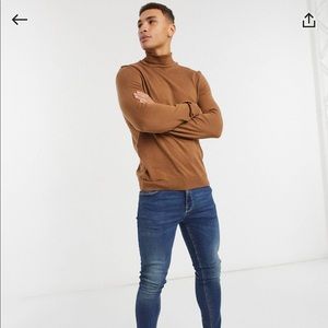 ASOS Mens Camel turtleneck